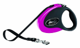 ВИА Рулетка-ремень для собак до 12кг, 3м, черно-розовая (Collection S tape 3m black/pink)