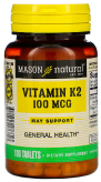 Natural Витамин К2, 100 мкг