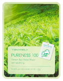 Очищающая тканевая маска для лица с экстрактом зелёного чая PURENESS 100 Green Tea Mask Sheet