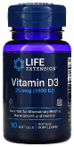 Vitamin D3, 25 мкг (1000 IU), 90 капсул