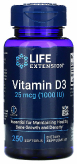 Vitamin D3, 25 мкг (1000 IU), 250 капсул