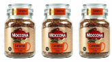 Растворимый кофе Moccona с ароматом карамели 95 г 3 штуки