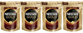 Кофе растворимый Nescafe Gold c добавлением молотого 500 г м/у 4 штуки