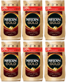 Кофе растворимый Nescafe Gold м/у с добавлением молотого 900 г 6 штук