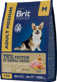 Premium Dog Adult Medium Курица Сухой корм для взрослых собак средних пород