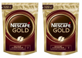 Набор 2х 320 г Nescafe Gold c добавлением молотого м/у