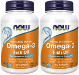 NOW Omega 3 1000 мг Набор 2х100 капсул