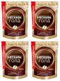 Кофе растворимый Nescafe Gold c добавлением молотого 500 г м/у 4 штуки