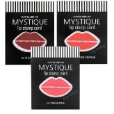 01 Mystique Lip Stamping Card - Flash Red