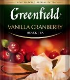 Vanilla Cranberry черный чай Гринфилд в пакетиках, с клюквой и ванилью