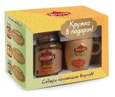 Кофе Моккона (Moccona) подарочный набор: Кофе с ароматом карамели + кружка
