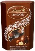 Конфеты Lindor Молочный шоколад с кусочками фундука
